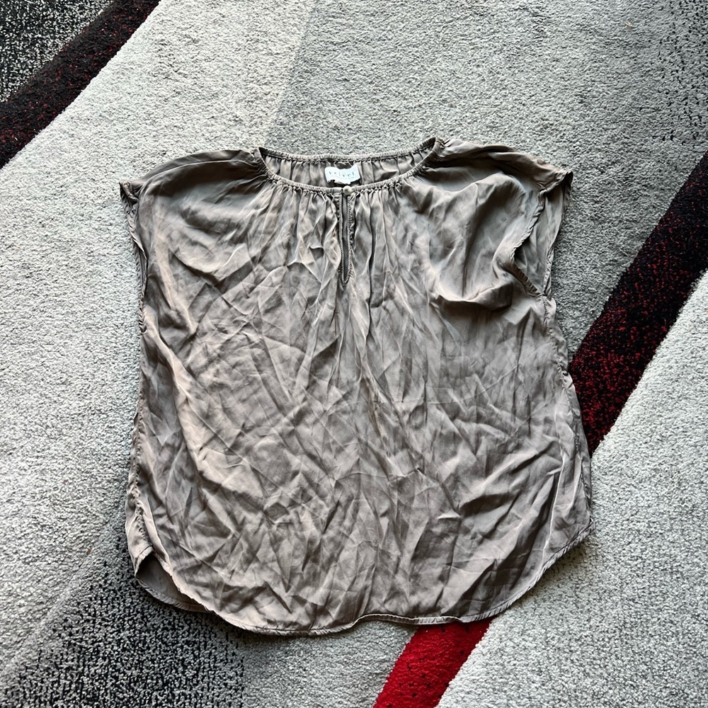 Velvet By Graham & Spencer Satin Odette Blouse